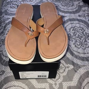 Coach Shelly semi matte calf sandals/flip flop